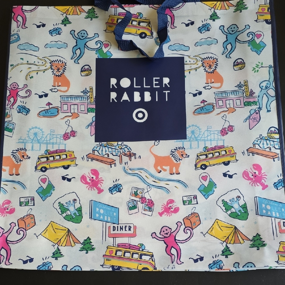Roller Rabbit Multicolor Illustrated Tote